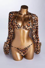 Leopard Bikini & Kimono Set