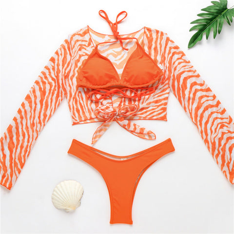 Zeb Tie Top Bikini Set