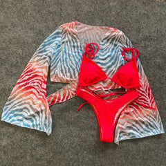 Zeb Tie Top Bikini Set