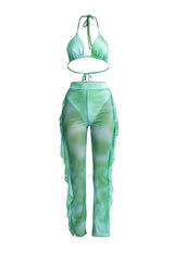 Frill Pants Bralet Beach Set