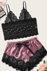 Floral Lacey Night Set