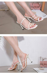 Strappy Cubed Heels