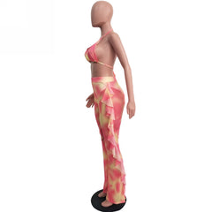 Frill Pants Bralet Beach Set