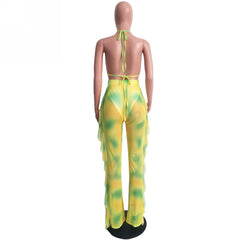 Frill Pants Bralet Beach Set
