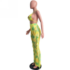 Frill Pants Bralet Beach Set