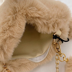 Faux Fur Heart Bag