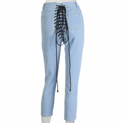 Lace Up Rear Jeans