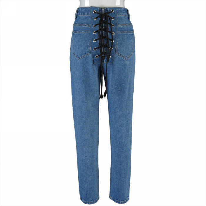 Resu Denim Pants With Lace