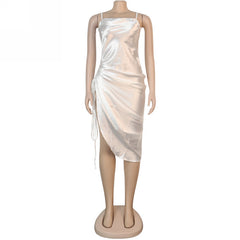 So Cowl Side Split Dress