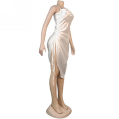 So Cowl Side Split Dress