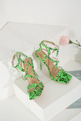 Strappy Leaf Heels