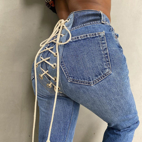 Lace Up Rear Jeans