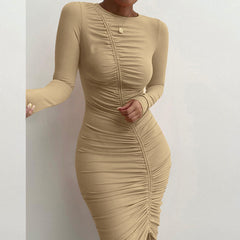 Drawstring Bodied Dress