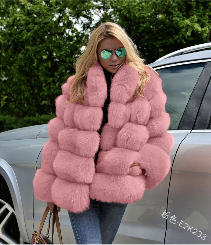 Outfit Made Om Bubble Faux Fur Coat Pink / 3XL