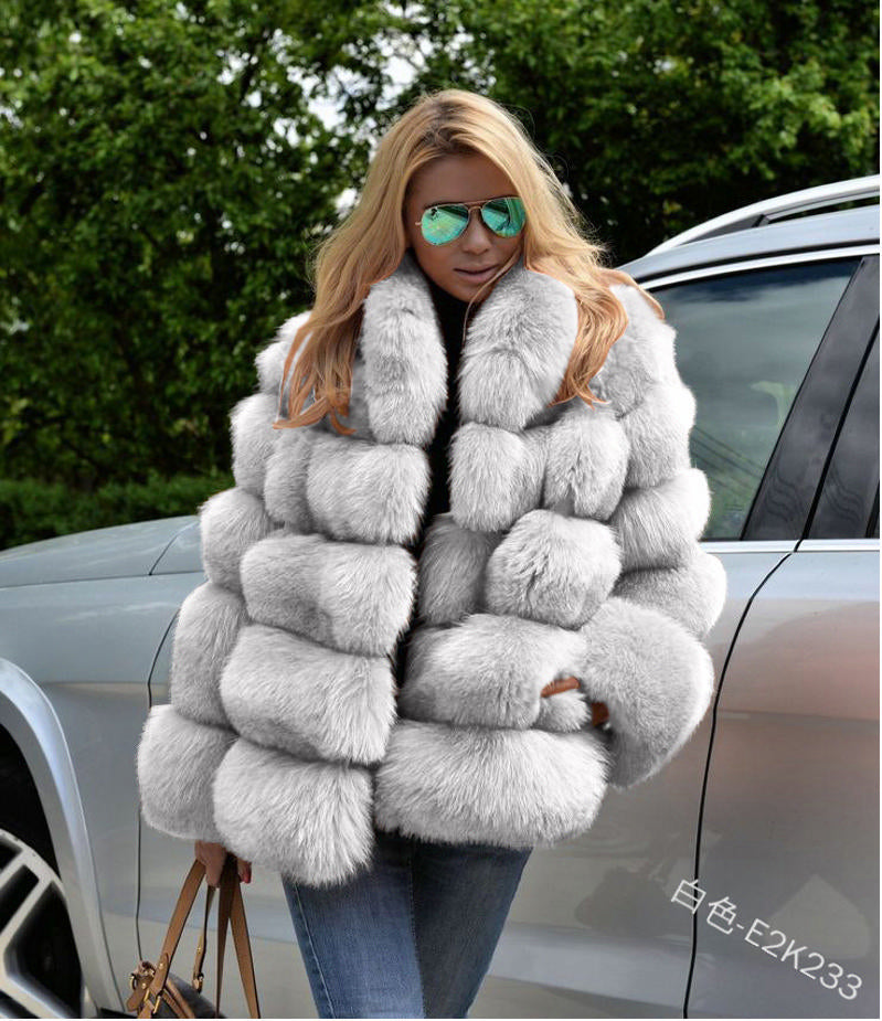 OM Bubble Faux Fur Coat