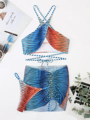 Snaked Sarong Bikini Set