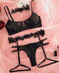 Petal Dash Lingerie Set (4 Pieces)