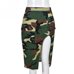 Camo Split Skirt