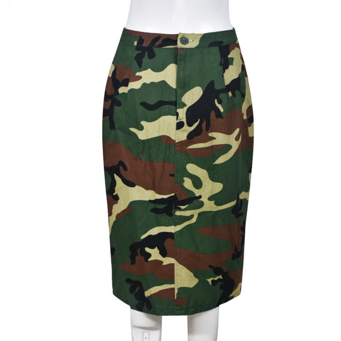 Camo Split Skirt
