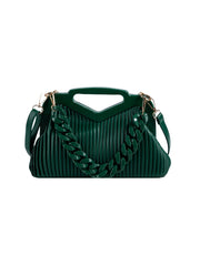 Ria Ribbed Chain Handbag