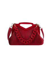 Ria Ribbed Chain Handbag