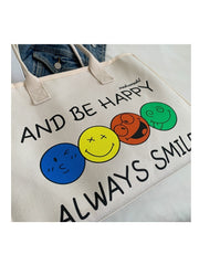 Be Happy Tote Handbag