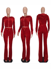 Val Velour Flared Set