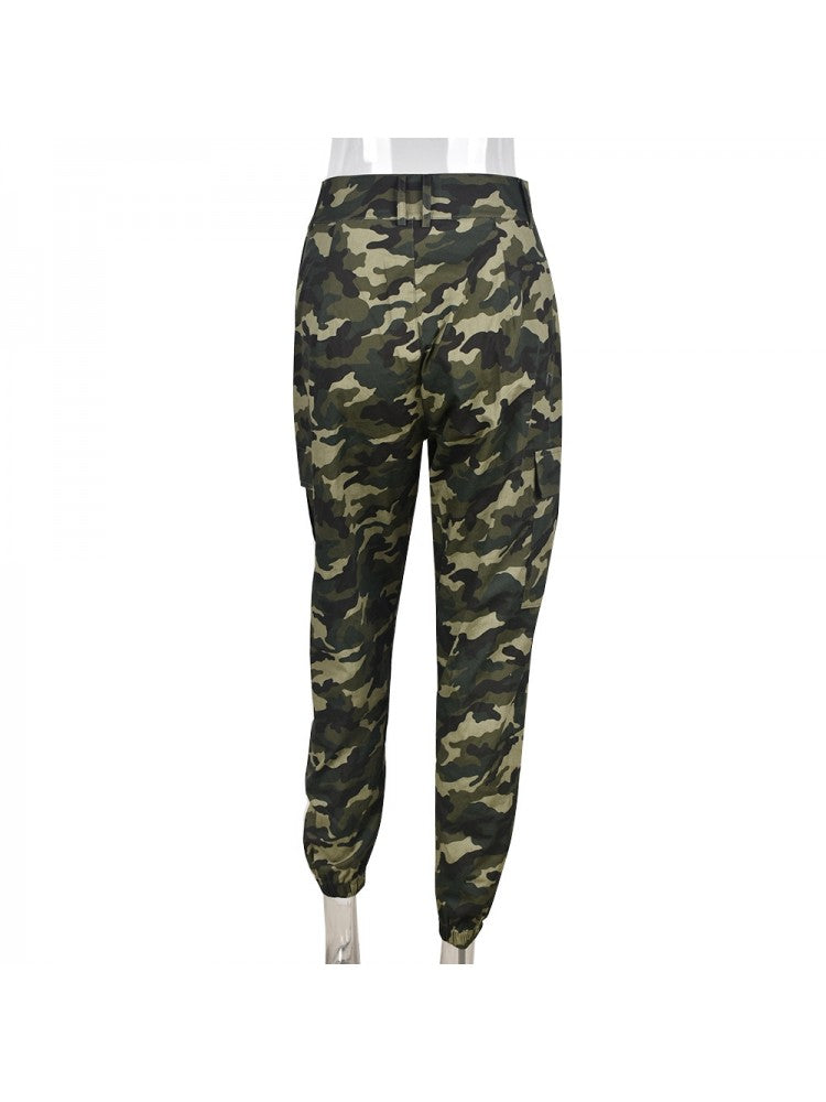 Cuffed Camo Cargo Pants