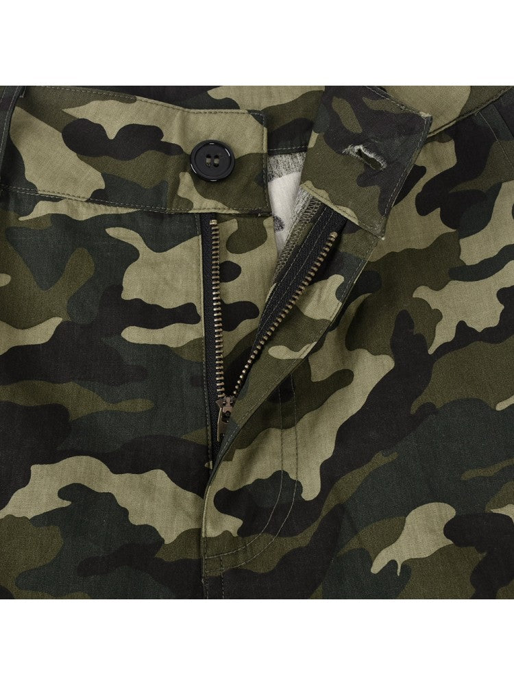 Cuffed Camo Cargo Pants