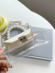 Pearled Clear Handbag