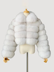 Collar Faux Fur Bubble Coat