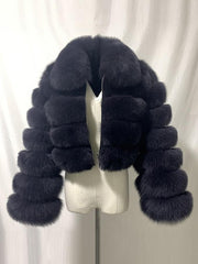 Collar Faux Fur Bubble Coat