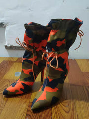 Camo Heel Boots