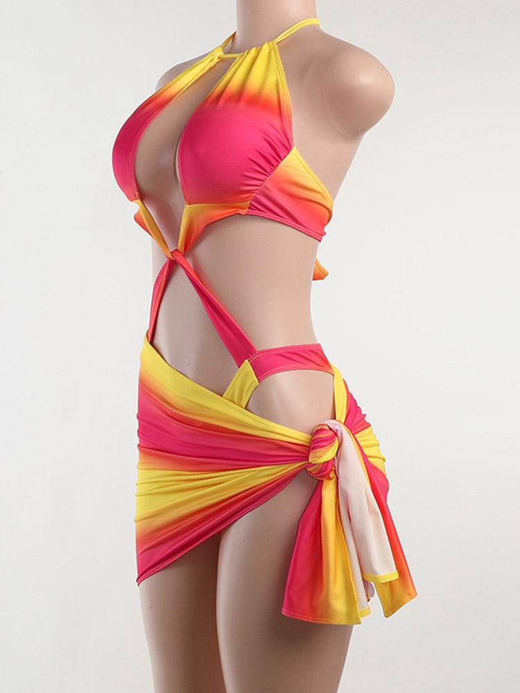 Heat Swimsuit Sarong Set