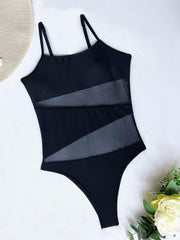 Slick Mesh Swimsuit