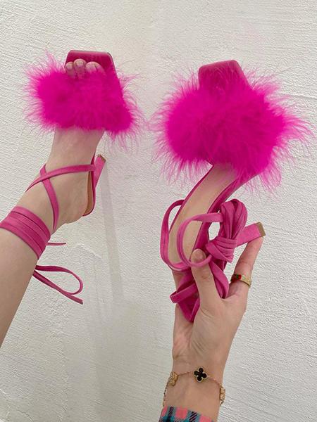 Kiki Jeweled Feather Platform Heels (Pink)- FINALSALE | Glamourous heels, Pink  heels, Platform heels