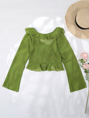 Jade Ruffle Blouse