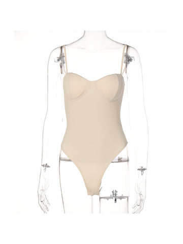 Wolford Mat De Luxe Thong Bodysuit In Powder