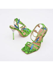 Strappy Leaf Heels