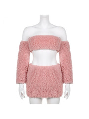 Fluffy Skirt Set