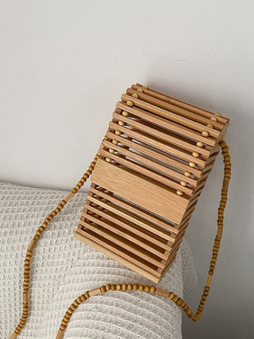 Belle Bamboo Basket Bag