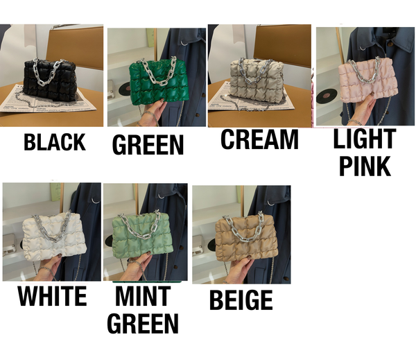 Quilted Detail Chain Bag