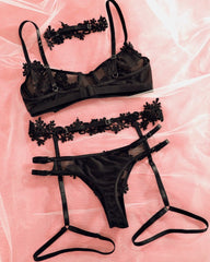 Petal Dash Lingerie Set (4 Pieces)