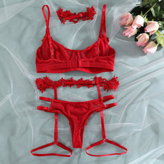 Petal Dash Lingerie Set (4 Pieces)