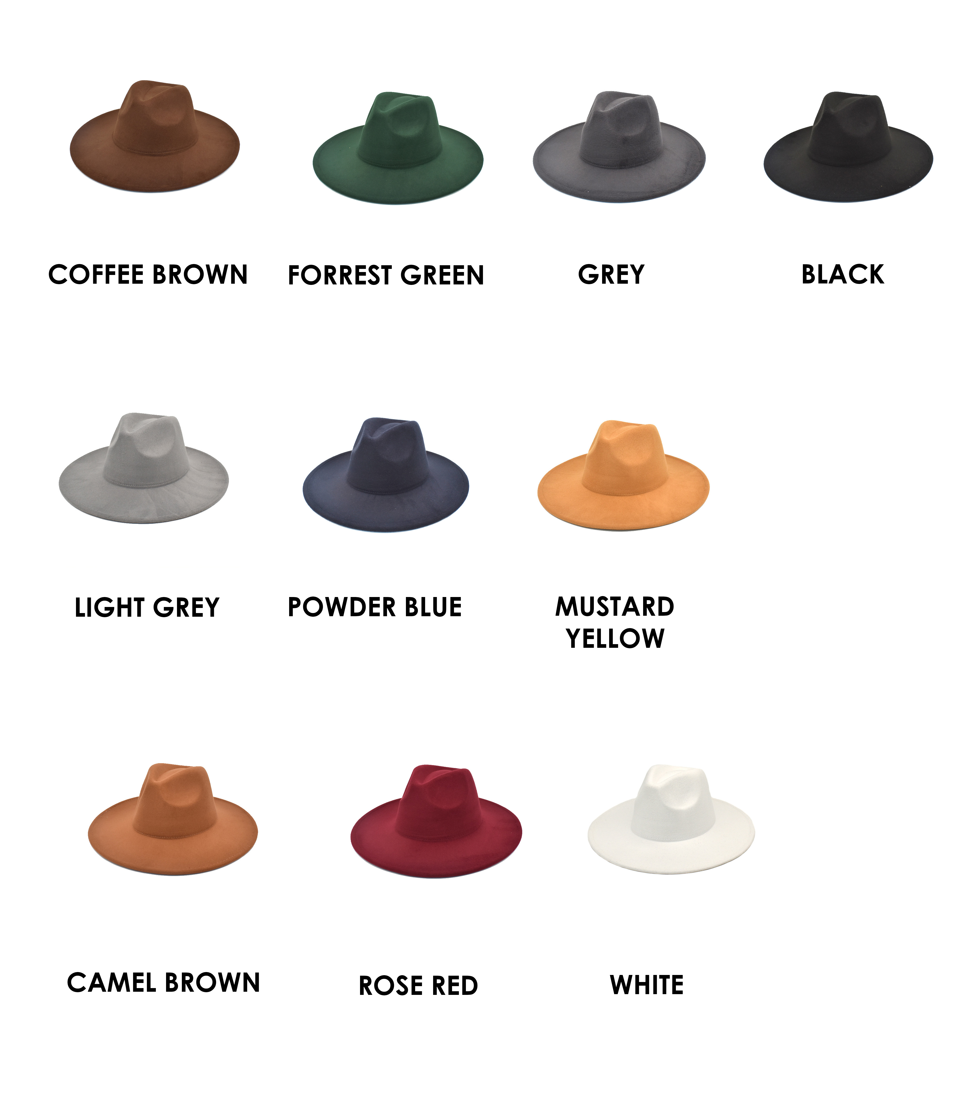 Types of top fedora hats